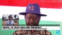 Kenya : le candidat perdant Odinga rejette le résultat de l'élection présidentielle