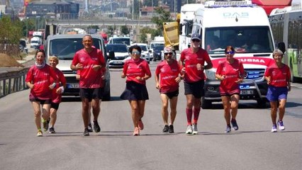 Balıkesir haberi | Marmara Depremi'ne dikkat çekmek için 115 kilometre koştular