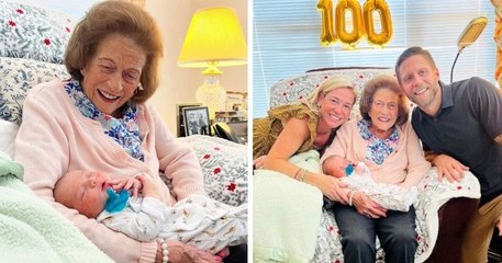 États-Unis : une femme de 99 ans fait la connaissance de son 100e arrière-petit-enfant pour la première fois, une rencontre remplie de tendresse