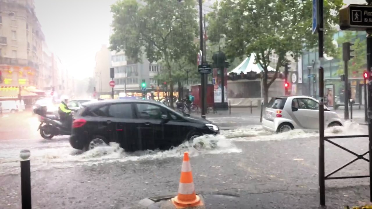 Orages à Paris : des pluies diluviennes inondent la capitale, des arbres arrachés par les vents
