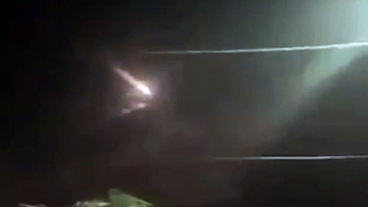 Meteor _ Fireball Falls with UFO in China