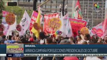 Candidatos presidenciales inician campaña electoral en Brasil