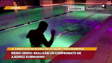 Reino Unido Realizan un campeonato de Ajedrez submarino