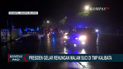 Presiden Jokowi dan Sejumlah Menteri Gelar Renungan Malam Suci di TMP Kalibata Tepat Pukul 00.00 WIB