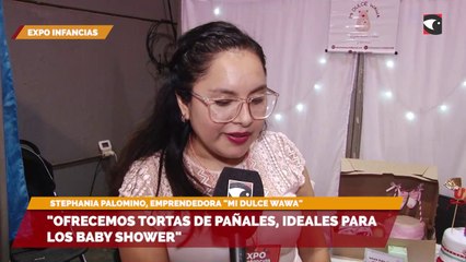 "Ofrecemos tortas de pañales, ideales para los baby shower"