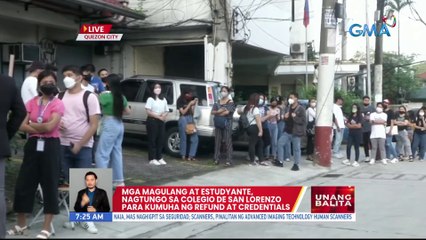 Mga magulang at estudyante, nagtungo sa Colegio de San Lorenzo para kumuha ng refund at credentials | UB