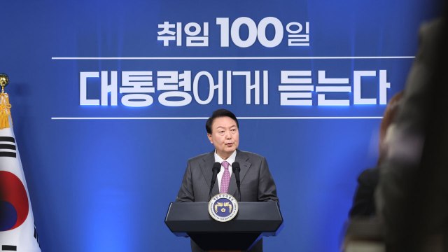 윤석열 대통령 취임 100일 기자회견 (모두발언) / YTN