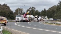 Delicate operation as cement truck uprighted after Wagga crash | August 17 2022 | The Daily Advertiser