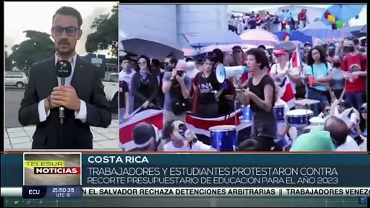 Costa Rica: Sector estudiantil protesta contra recortes al presupuesto de Educación