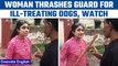 Viral Video: Animal Rights activist thrashes security guard in Agra | Oneindia news *News