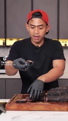 smoked beef mukbang, delicious and savory