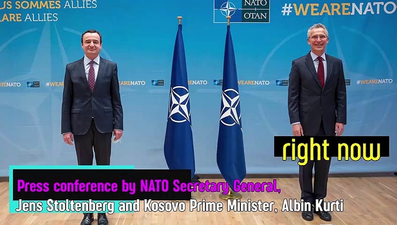 LIVE - JENS Stoltenberg and Albin Kurti. Press conference following the negotiations. NATO - Kosovo.
