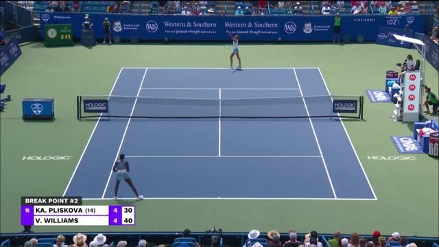 Cincinnati - Pliskova s'impose face à Venus Williams