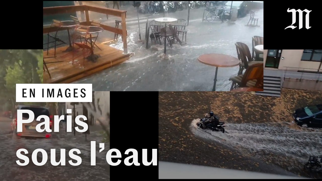 Des rideaux de pluie et des vents à 100 km/h : Paris les pieds dans l’eau pendant l’orage