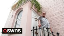 UK grandfather's pastel pink London home has become a photoshoot hotspot, causing thousands of pounds worth of damage