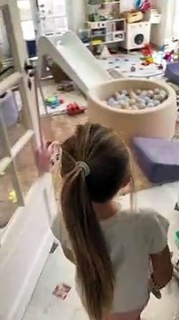 kid finds the perfect hiding spot for hide and seek