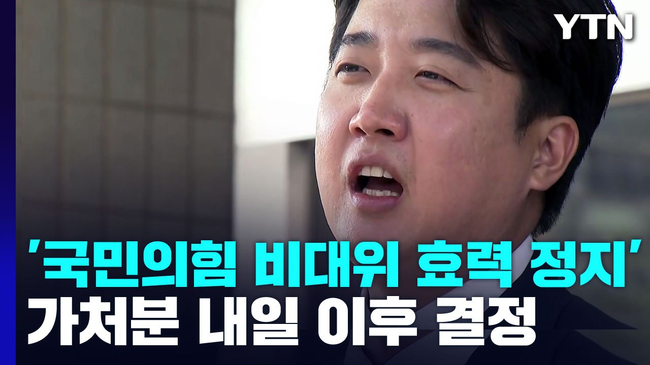 '국민의힘 비대위 효력 정지' 가처분 내일 이후 결정...이준석 "민주주의 훼손" v...