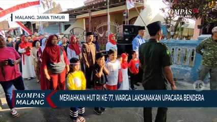 Warga Kampung Saptorenggo Pakis Ikut Semarakkan Kemerdekaan Dengan Upacara Bendera