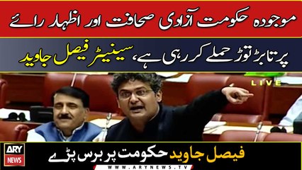 Download Video: Ban on ARY News is a restriction on freedom of press, Faisal Javed slams Govt in his senate speech