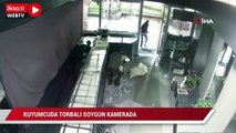 Kuyumcuda torbalı soygun kamerada: Saniyeler içinde tezgahı boşalttılar