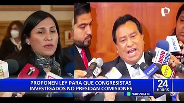 Congreso: proponen ley para que parlamentarios investigados no presidan comisiones