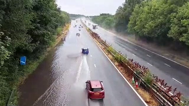 Flooding on M20 at Ashford