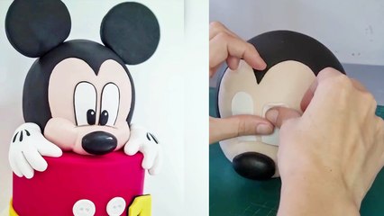 'Cake artist records step-by-step process of making a delightful Mickey Mouse topper'