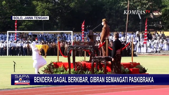 Gibran Semangati Paskibraka yang Gagal Kibarkan Bendera Sang Merah Putih Saat Upacara di Solo