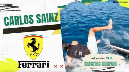 F1 Driver Carlos Sainz Goes Electric Surfing