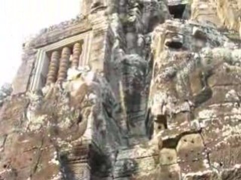 Giant statues at Angkor Thom Temple