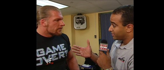 Triple H talks about defeating Chris Benoit, HHH & Steph backstage