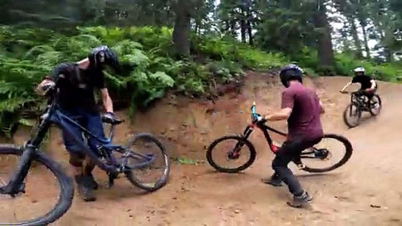 Mounter Biker Group Crash