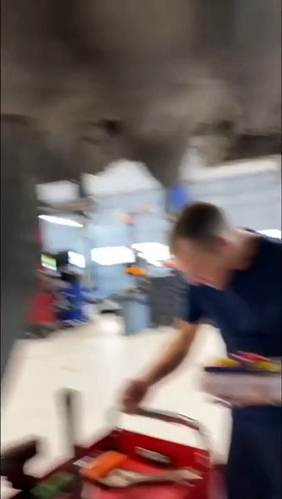 Steel Mill Truck Coated With Layers of Sediment