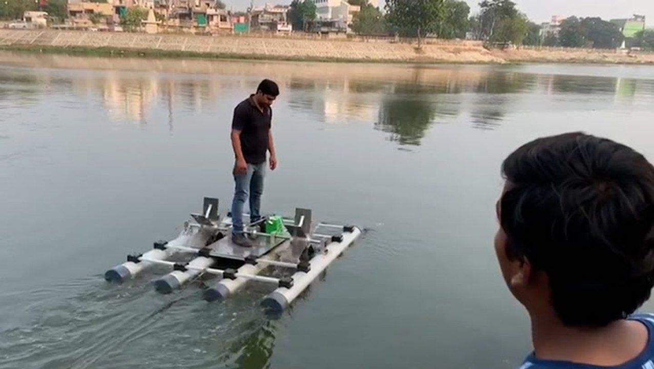 India teen designs trash-collecting machine to clean waterways