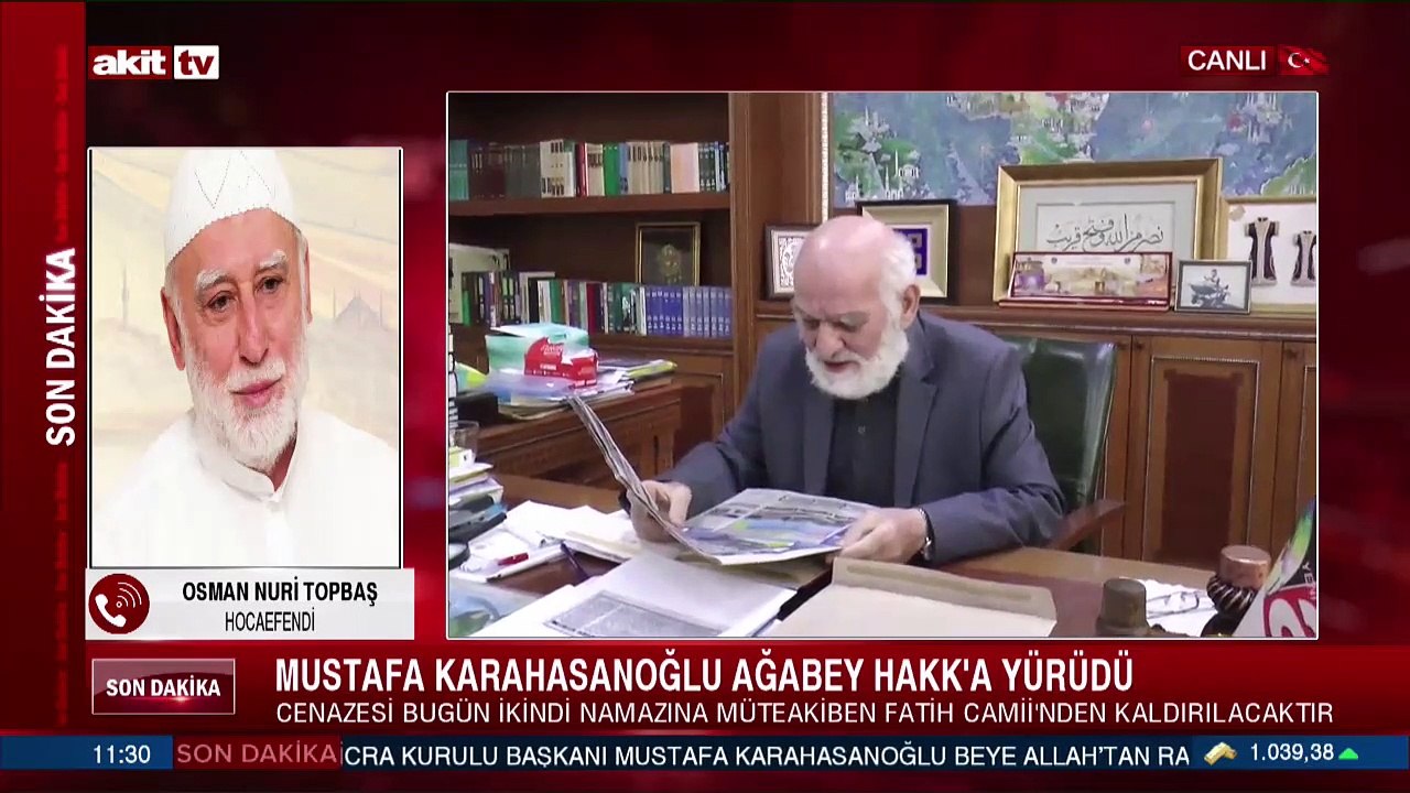 Osman Nuri Topbaş Hocaefendi, Mustafa Karahasanoğlu'na Allah'tan rahmet, yakınlarına da başsağlığı diledi