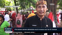 Sebanyak 770 Siswa SMPN 30 Semarang Bawa Bendera Ikuti Pawai HUT ke-77 RI