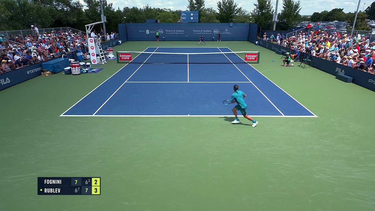 Rublev v Fognini | Cincinnati Masters | Match Highlights