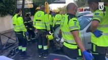 Un muerto y tres heridos en un brutal accidente de tráfico en Madrid