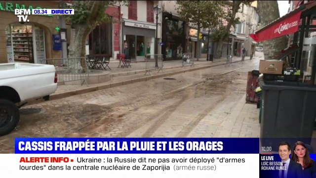 À Cassis, l'heure est au nettoyage après les violents orages de la nuit