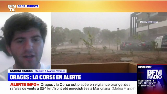 Orages en Corse: on a entendu des pots de fleurs tomber témoigne un étudiant à Ajaccio