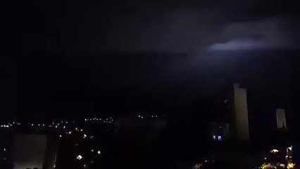 Orages filmés depuis le nord de Nice.