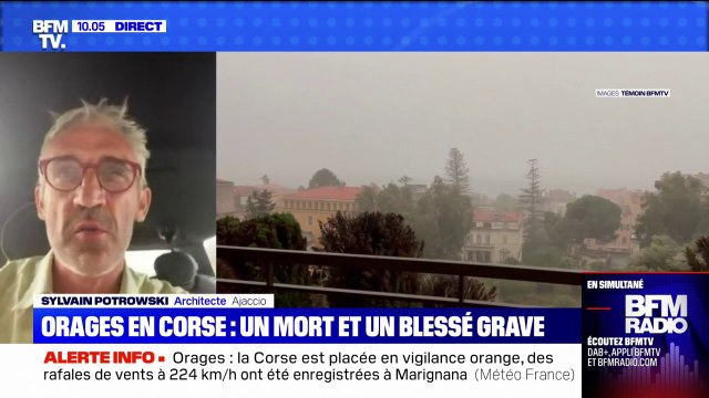 Orages en Corse: pour cet architecte vivant à Ajaccio, on est comme après une tornade, il n'y a plus rien, c'est le calme