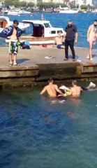 Denizde boğulma tehlikesi geçiren genci vatandaşlar kurtardı