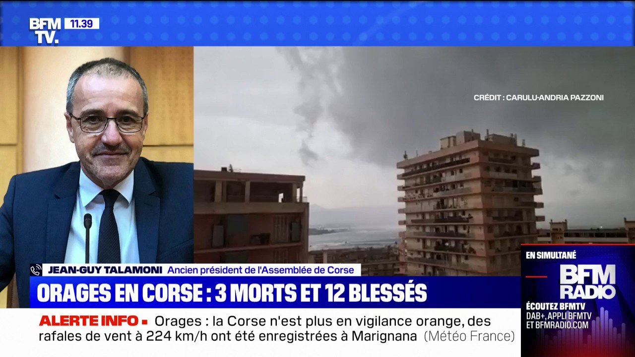 Orages en Corse: selon Jean-Guy Talamoni, ancie...