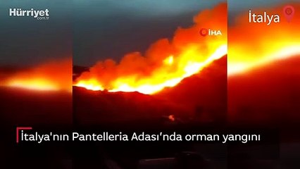 İtalya'nın Pantelleria Adası’nda orman yangını