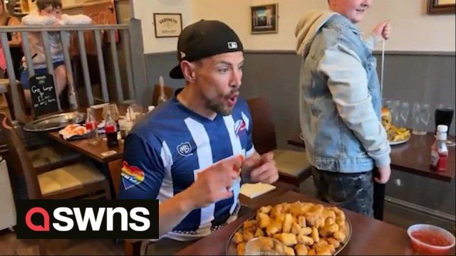 'Extreme eaters' take on two food challenge records, scoff 60oz burger and 100 chicken nuggets