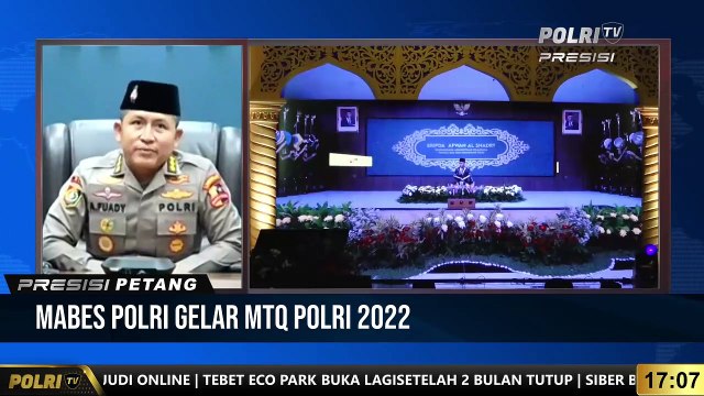 Live Dialog Kombes Pol Ahmad Fuady-Juara 1 MTQ Polri TK Perwira Menengah Terkait Mabes Polri Gelar MTC Polri 2022