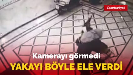 Puşili motosiklet hırsızı kamerada