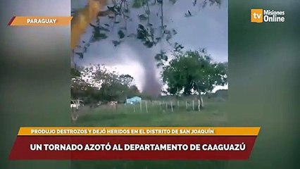 Un tornado azotó al departamento de Caaguazú