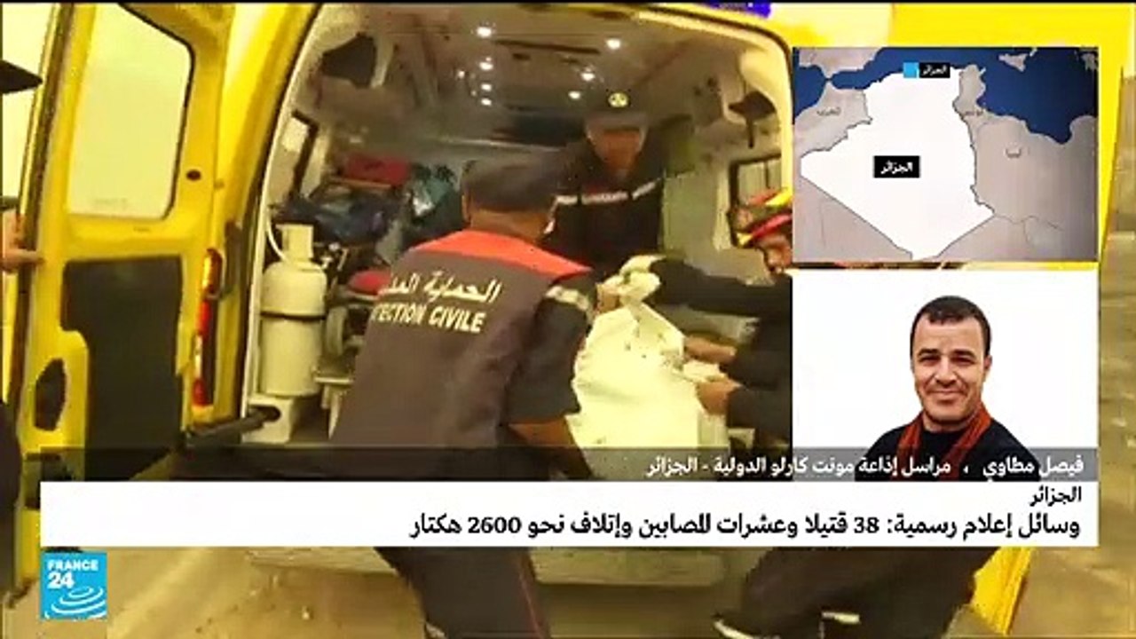 حصيلة ضحايا حرائق الغابات في الجزائر ترتفع إلى...